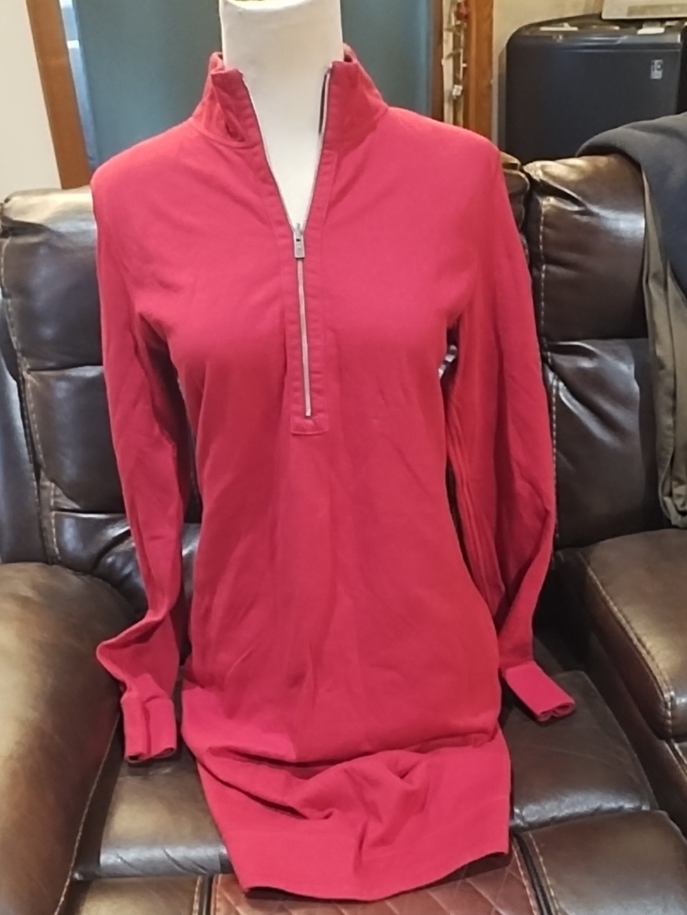 Tommy Bahama Women's Quarter-Zip Dress— Berry Red